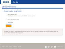 Tablet Screenshot of optout.geico.com